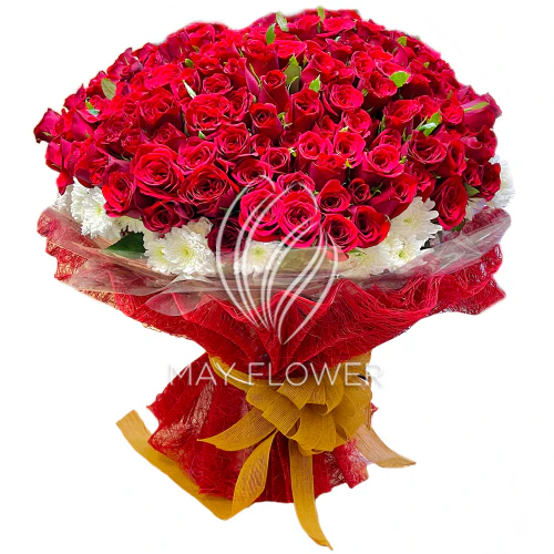 Red Rose Flower Bouquet