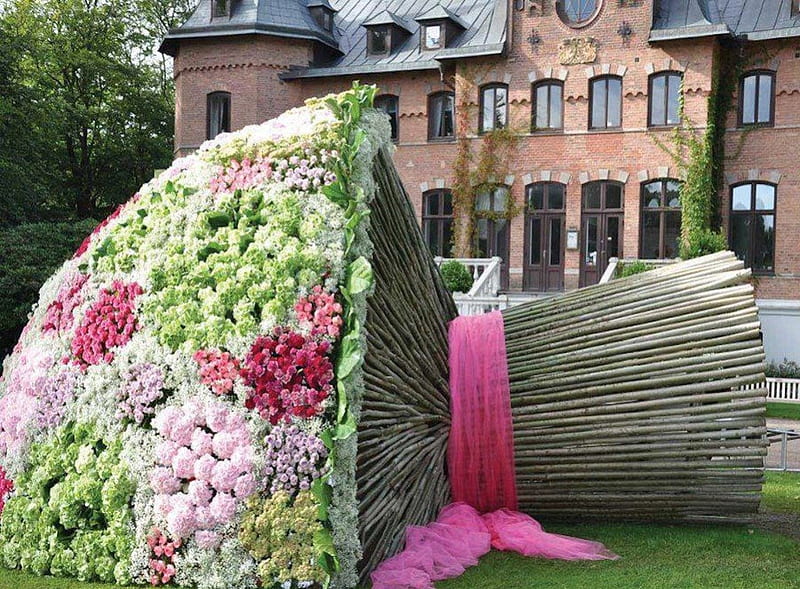 huge bouquet of flowers 