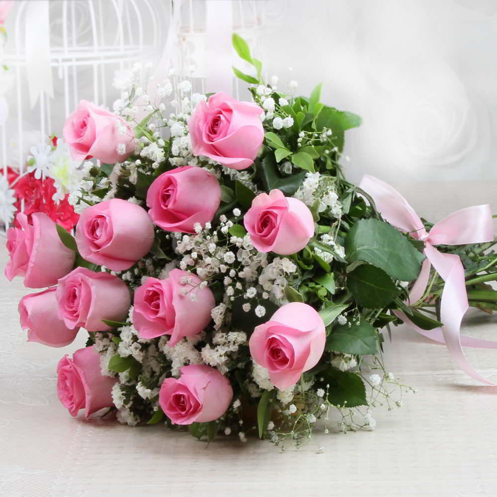 Pink Rose Flower Bouquet